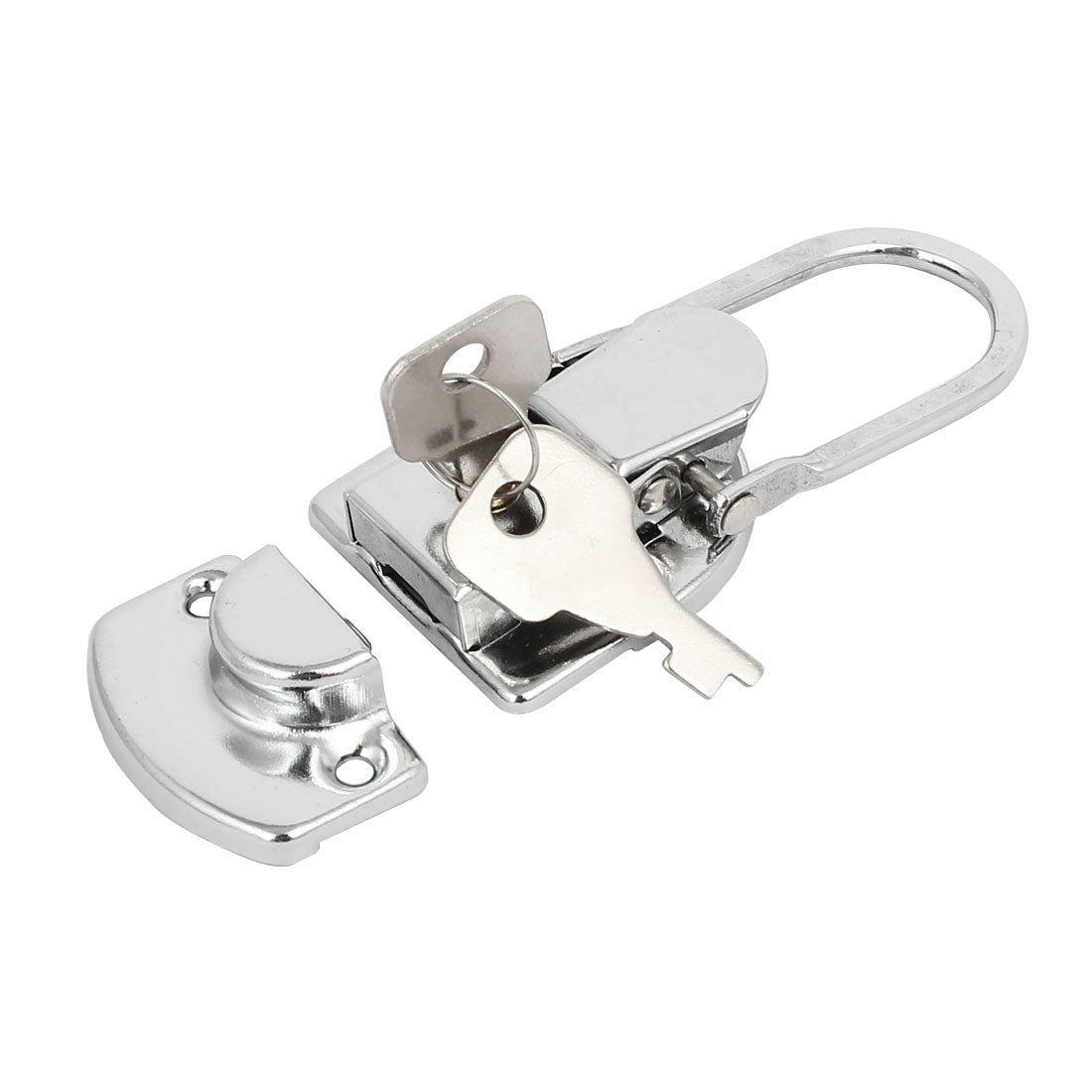 uxcell Uxcell Suitcase Briefcase Metal Toggle Latch Hasp Lock 65mm Length 2pcs w 2 Keys