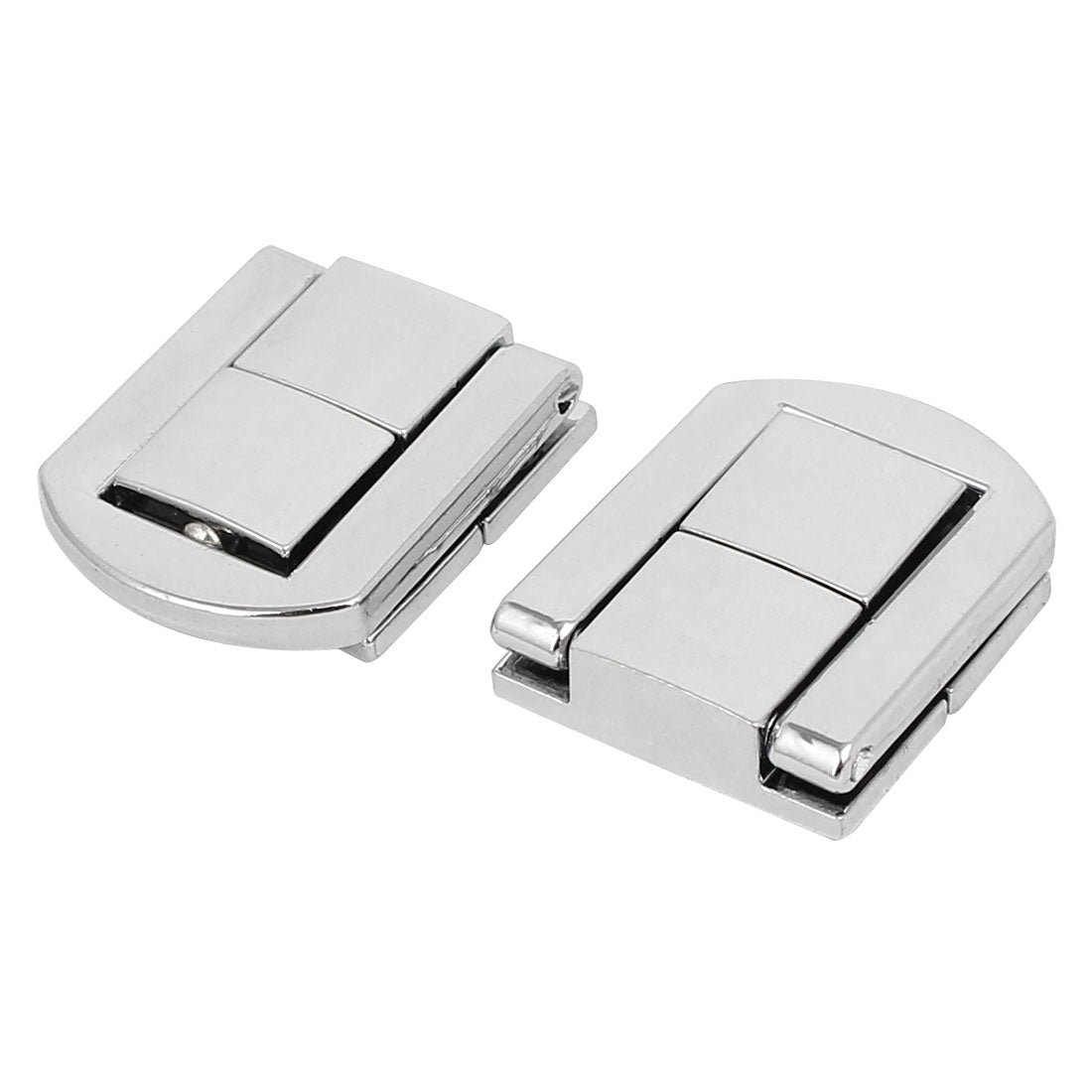 uxcell Uxcell Wooden Case Toolbox Alloy Toggle Latches Hasp Lock Silver Tone 24x20x6mm 2pcs