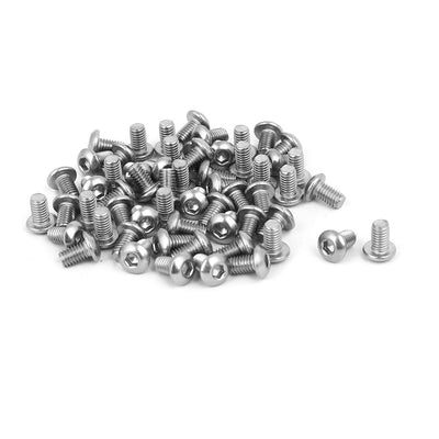 Harfington Uxcell 60Pcs M3 x 5mm 304 Edelstahl Innensechskant Knopfschrauben mit Innensechskant de