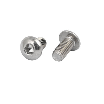 Harfington Uxcell M3 x 6mm 304 Stainless Steel Hex Socket Button Head Cap Screws Bolts 120PCS