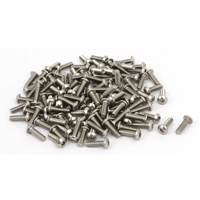 Harfington Uxcell 120pcs M3x10mm 304 Edelstahl Knopf Kopf Innensechskant Schrauben Befestiger de