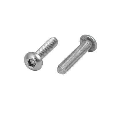 Harfington Uxcell M3x14mm 304 Stainless Steel Button Head Hex Socket Cap Screws Fastener 60pcs