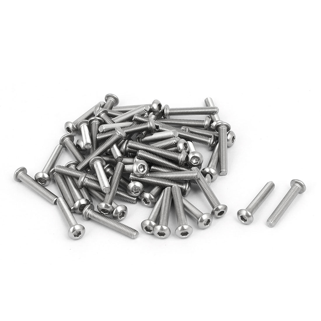 uxcell Uxcell 60pcs M3x18mm 304 Edelstahl Knopf Kopf Innensechskantschrauben Befestiger de