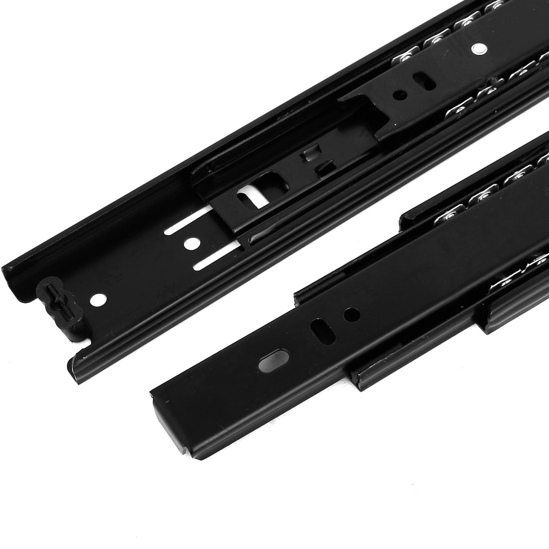 uxcell Uxcell 8'' Length 3-Section Ball Bearing Full Extension Drawer Slides Track Black 2pcs