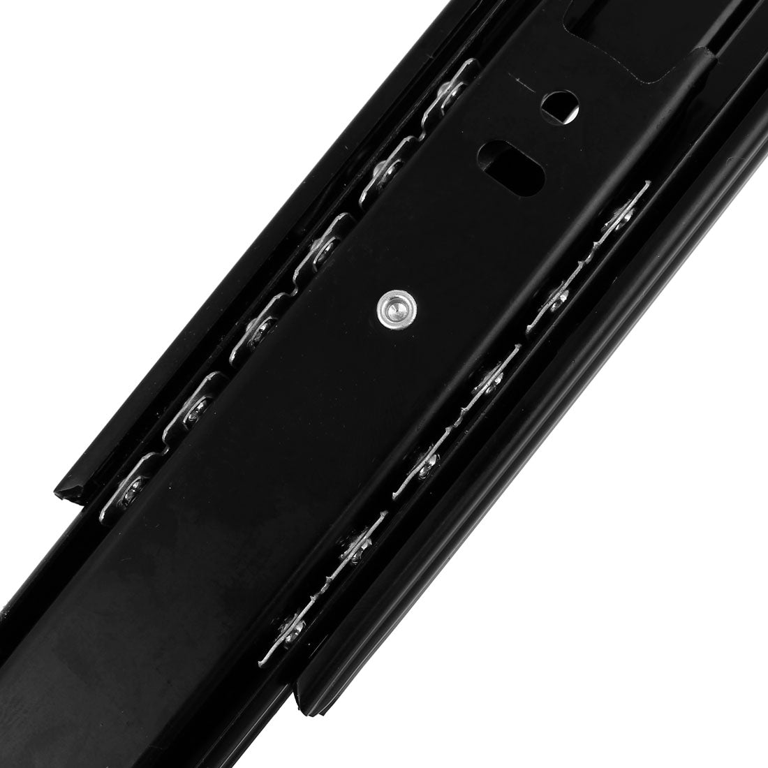 uxcell Uxcell 8'' Length 3-Section Ball Bearing Full Extension Drawer Slides Track Black 2pcs