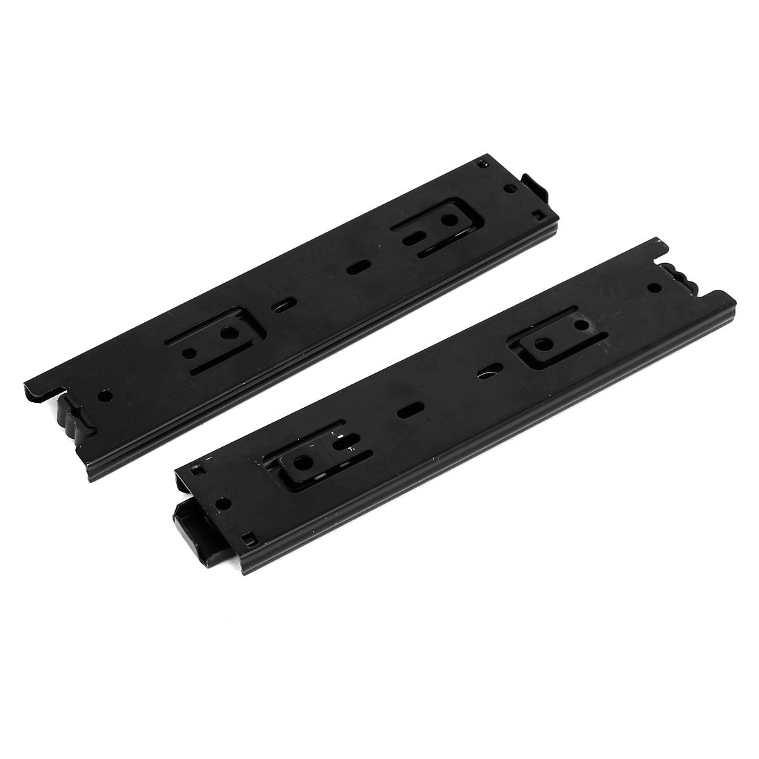 uxcell Uxcell 8'' Length 3-Section Ball Bearing Full Extension Drawer Slides Track Black 2pcs