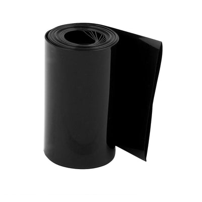 Harfington Uxcell 65mm Flat Width 7M Length PVC Heat Shrink Tube Black for 3 x 18650 Battery Pack