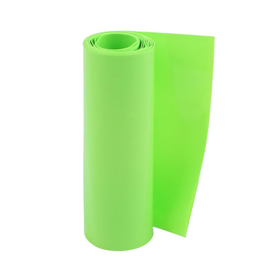 Harfington Uxcell 95mm Flat Width 1M Length PVC Heat Shrink Tube Green for 18650 Batteries