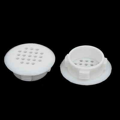 Harfington Uxcell Shoes Cabinet Plastic Round Mesh Hole Air Vent Louver Cover 30mm Dia 50pcs