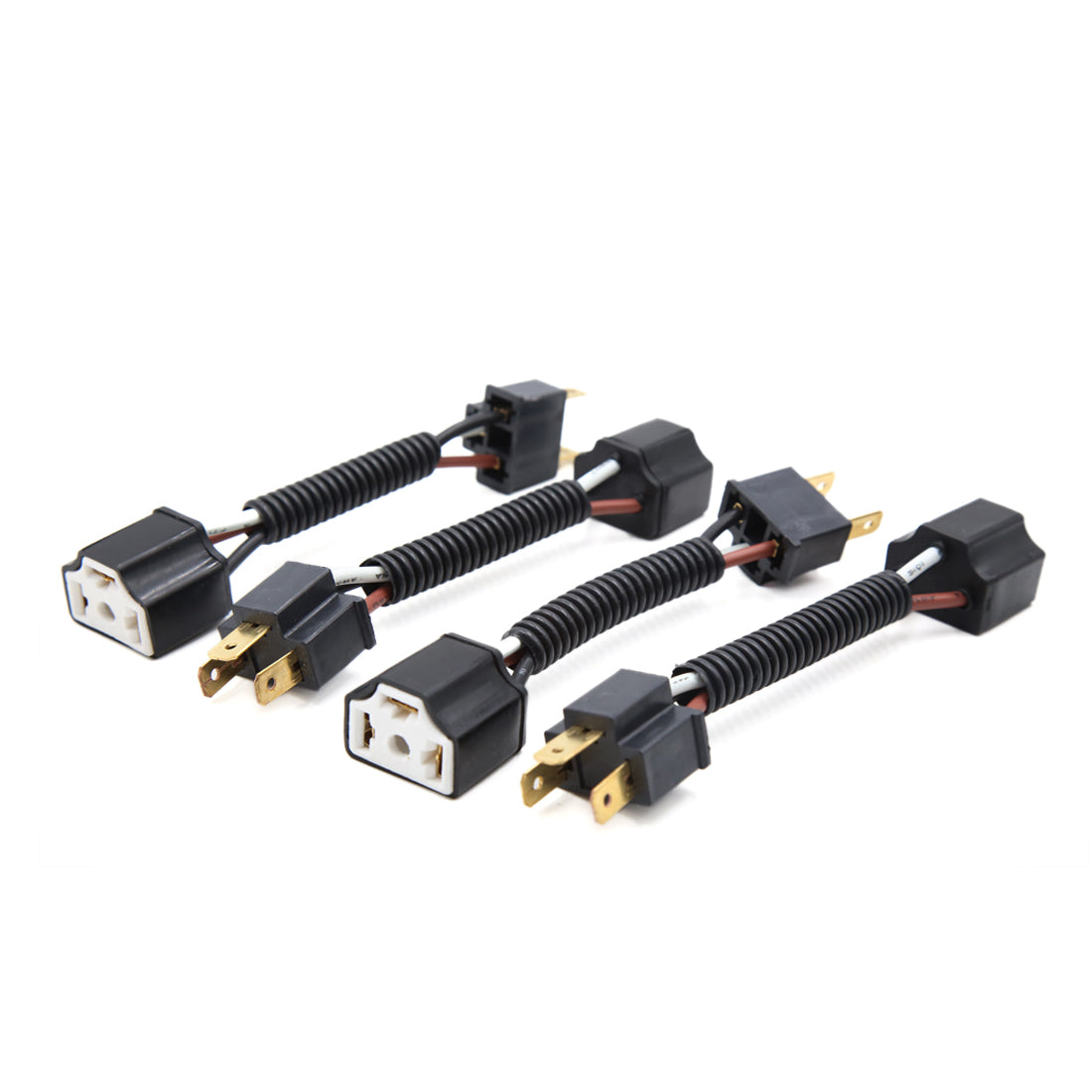 uxcell Uxcell 4Stk. H4 Auto Scheinwerfer Inner zu Außer Adapter Keramik Steckdose Binder