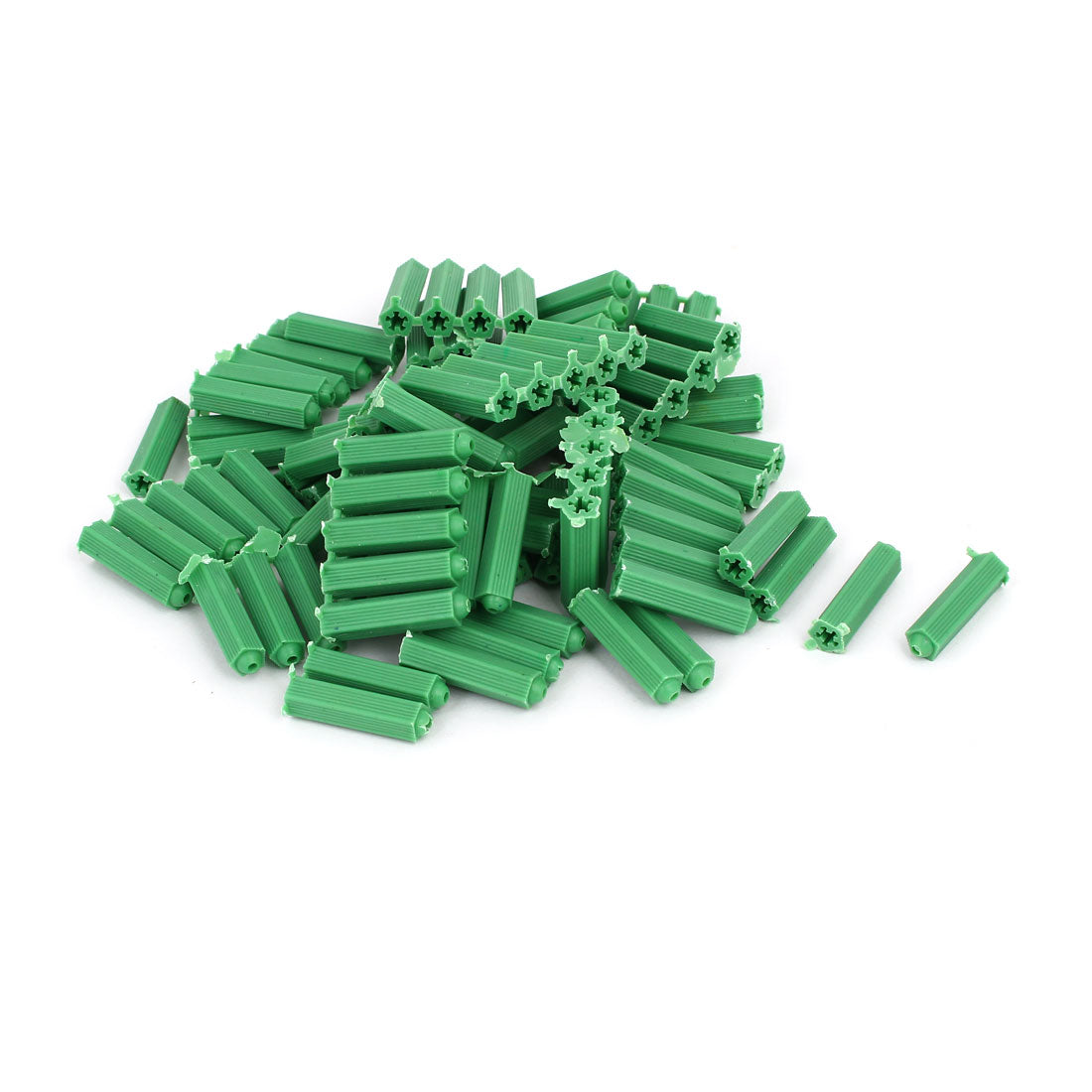 uxcell Uxcell 6mm x 25mm Plastic Masonry Screws Fixing Wall Anchor Green 100pcs