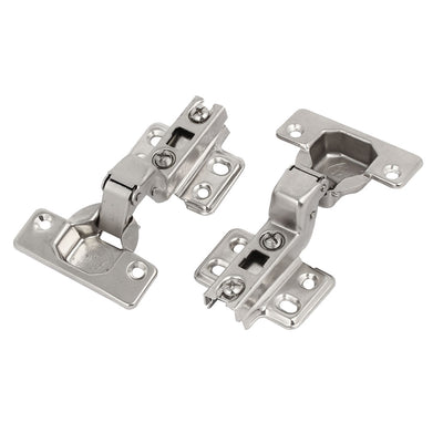 Harfington Uxcell 105mmx63mmx33mm Metal Concealed Self Close Inset Cabinet Door Hinges 2pcs