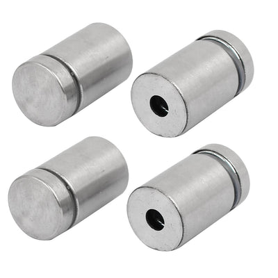 Harfington Uxcell 16mmx25mm Stainless Steel Glass Table Spacers Standoff Fixing Screws Bolts 4pcs