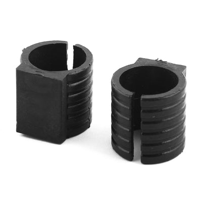 Harfington Uxcell Plastic U-Shaped Chair Pipe Foot Clamp Pads Floor Glides Caps Black 19mm Fit Dia 20pcs