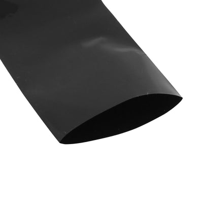 Harfington Uxcell 50 mm Flachbreite 2 m Länge PVC Schrumpfschlauch Schwarz für 18650 Batterien