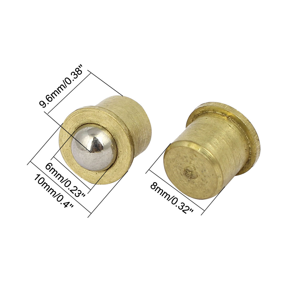 uxcell Uxcell Household Cabinet Door Brass Ball Catches Latch Catcher 8mm Dia 20pcs