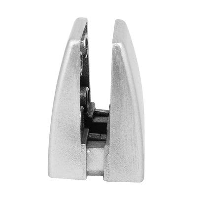 Harfington Uxcell 4mm-17mm Thickness Metal Screw Adjustable Glass Clamps Silver Tone 2pcs