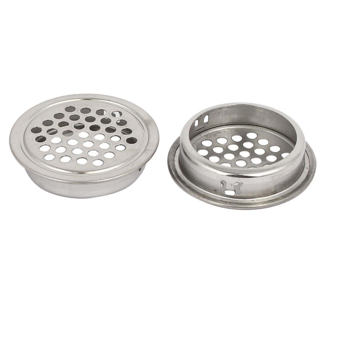 uxcell Uxcell 35mm Bottom Dia Stainless Steel Round Shaped Mesh Hole Air Vent Louver 10pcs