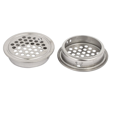 Harfington Uxcell 35mm Bottom Dia Stainless Steel Round Shaped Mesh Hole Air Vent Louver 10pcs