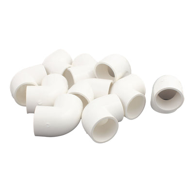 Harfington Uxcell 10pcs 32mm Inner Diameter 90 Degree 2-Way Elbow PVC Pipe Connectors Fittings