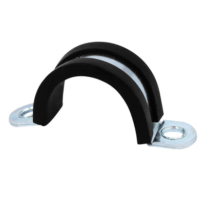 Harfington Uxcell M25 EPDM Rubber Lined U Shaped Pipe Tube Strap Clamps Clips Fasteners 3pcs