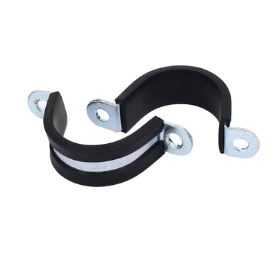 Harfington Uxcell M30 EPDM Rubber Lined U Shaped Pipe Tube Strap Clamps Clips Fasteners 3pcs