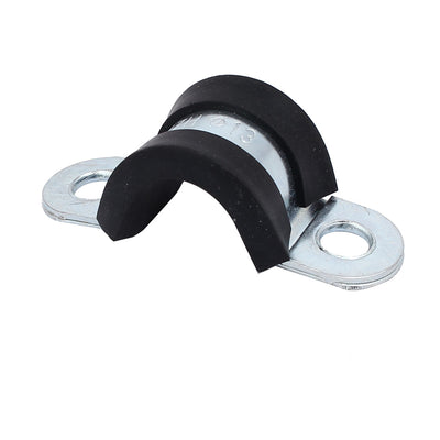 Harfington Uxcell M13 EPDM Rubber Lined U Shaped Pipe Tube Strap Clamps Clips Fasteners 5pcs