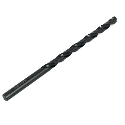 Harfington Uxcell 12mm Drilling Dia 250mm Length HSS Straight Shank Twist Drill Bit Black