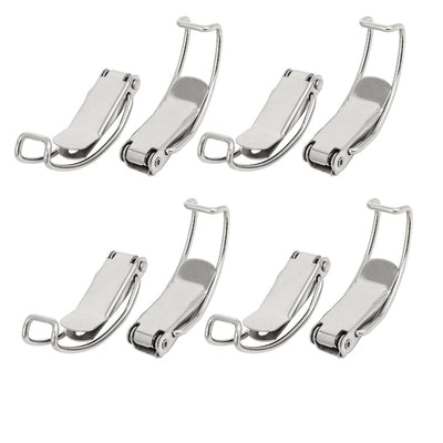 Harfington Uxcell Wood Box Chest Stainless Steel Toggle Latches Catch Hasp Clamp 85x21x18mm 8pcs