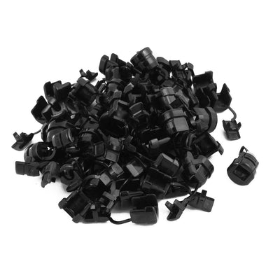 Harfington Uxcell 50Pcs 6N3-4 Round Cable Wire Strain Relief Bush Grommet 14mm Diameter Black