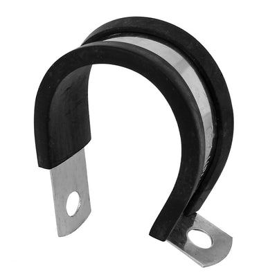 Harfington Uxcell 30mm Dia EPDM Rubber Lined P Clips Cable Hose Pipe Clamps Holder 5pcs