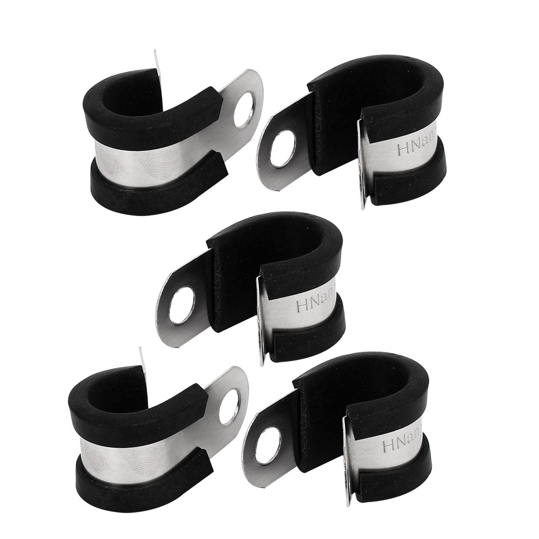 uxcell Uxcell 15mm Dia EPDM Rubber Lined P Clips Water Pipe Tube Clamps Holder 5pcs