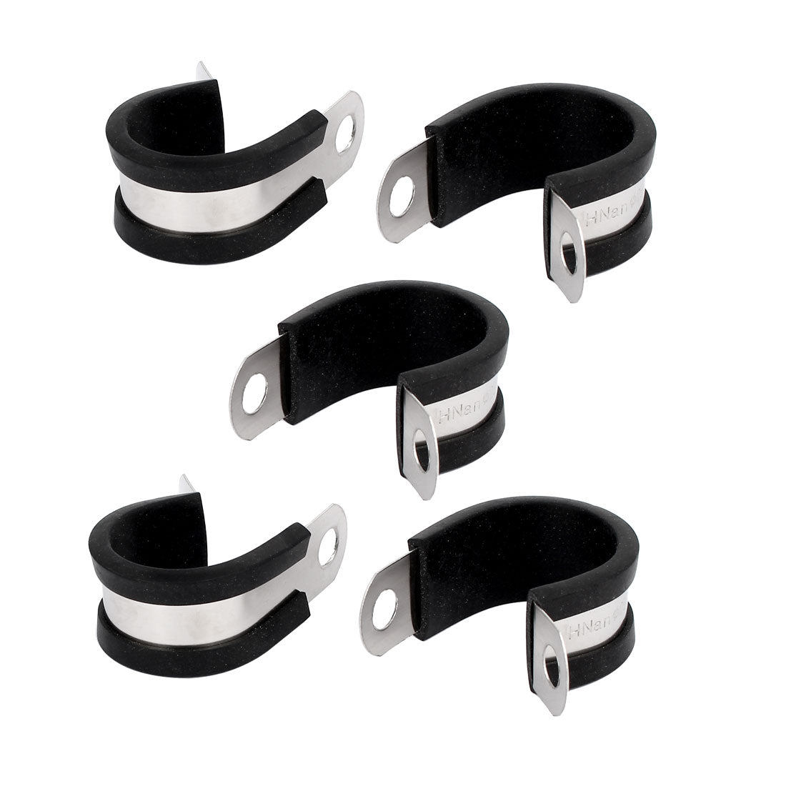 uxcell Uxcell 25mm Dia EPDM Rubber Lined P Clips Water Pipe Tube Clamps Holder 5pcs