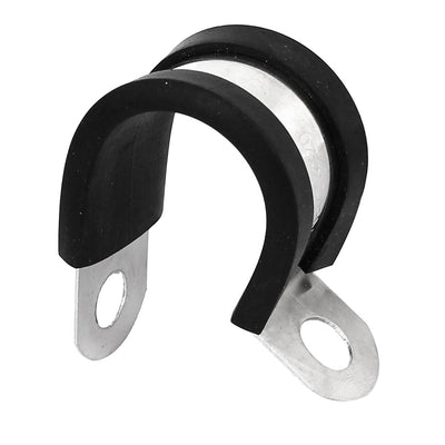 Harfington Uxcell 20mm Dia EPDM Rubber Lined P Clips Water Pipe Tube Clamps Holder 2pcs