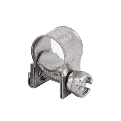 Harfington Uxcell 8mm-10mm 304 Stainless Steel Screw Mounted Adjustable Pipe Hose Clamps 4pcs