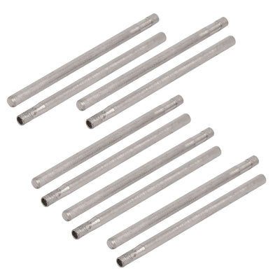 Harfington Uxcell 2.35mm Shank 2mm Dia Cylindrical Concave Head Diamond Mounted Points 10pcs