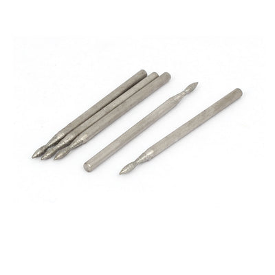 Harfington Uxcell 2.35mm Shank 1.5mm Tip Stone Head Grinding Bit Diamond Mounted Point 5pcs