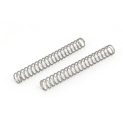 Harfington Uxcell 0.6mmx6mmx50mm 304 Stainless Steel Compression Springs Silver Tone 10pcs