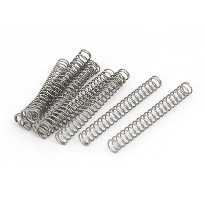 Harfington Uxcell 0.6mmx6mmx50mm 304 Stainless Steel Compression Springs Silver Tone 10pcs