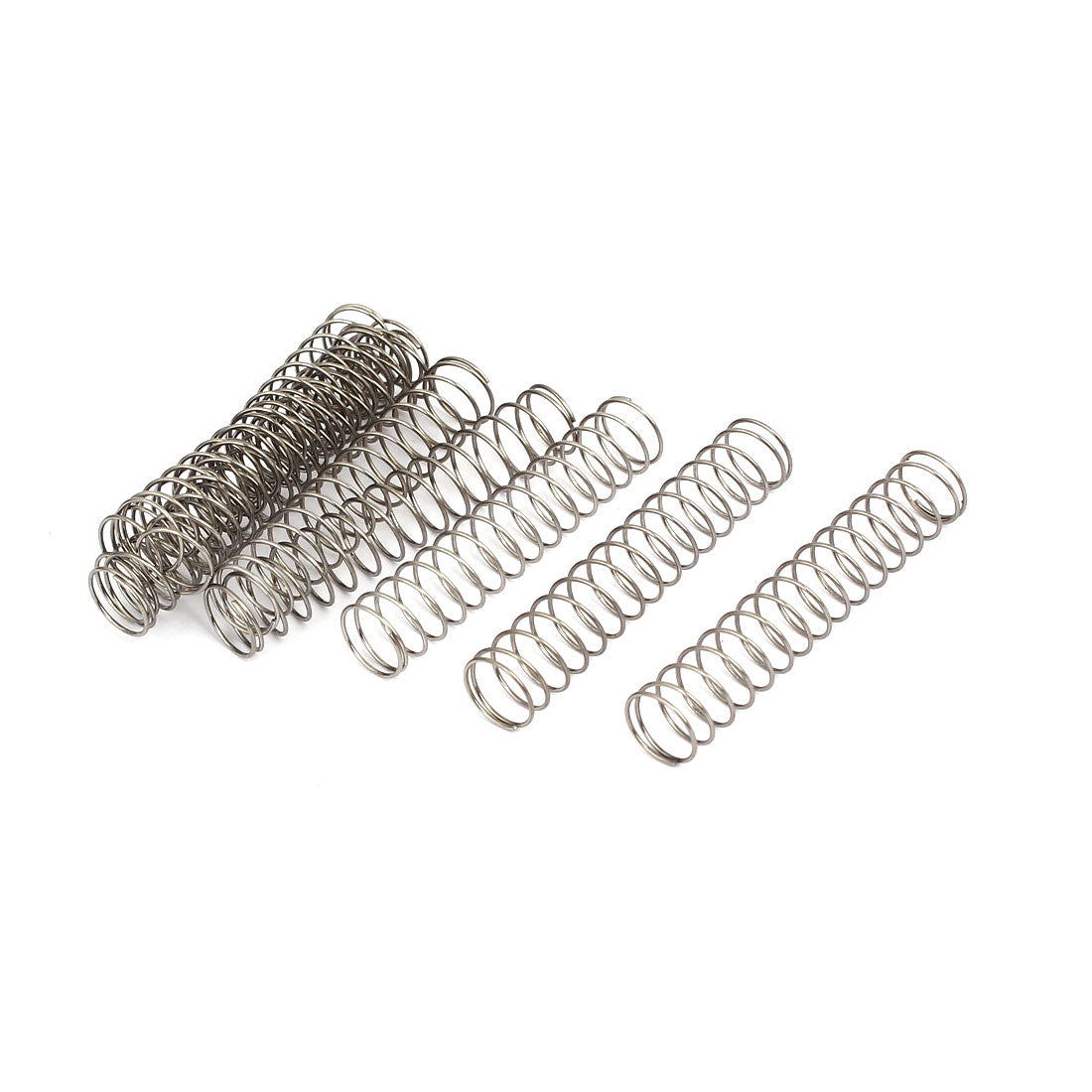 uxcell Uxcell 0.6mmx10mmx50mm 304 Stainless Steel Compression Springs 10pcs