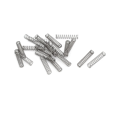 Harfington Uxcell 0.3mmx3mmx15mm 304 Stainless Steel Compression Springs Silver Tone 20pcs