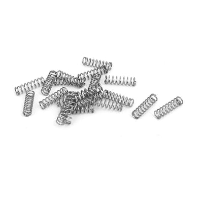 Harfington Uxcell Druckfedern 20 Stück 0.4mmx3mmx10mm 304 Edelstahl Silber