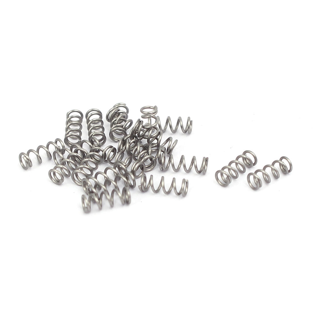 uxcell Uxcell 0.3mmx2mmx5mm 304 Stainless Steel Compression Springs Silver Tone 20pcs