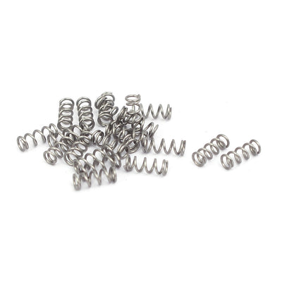 Harfington Uxcell 0.3mmx2mmx5mm 304 Stainless Steel Compression Springs Silver Tone 20pcs