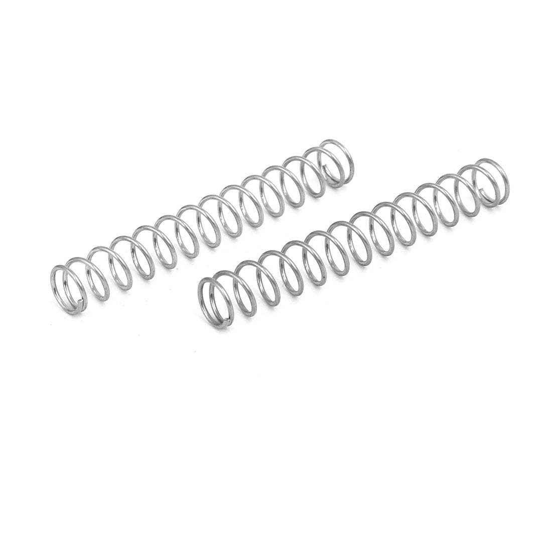 uxcell Uxcell 0.7mmx7mmx50mm 304 Stainless Steel Compression Springs Silver Tone 10pcs
