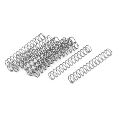 Harfington Uxcell 0.7mmx7mmx50mm 304 Stainless Steel Compression Springs Silver Tone 10pcs