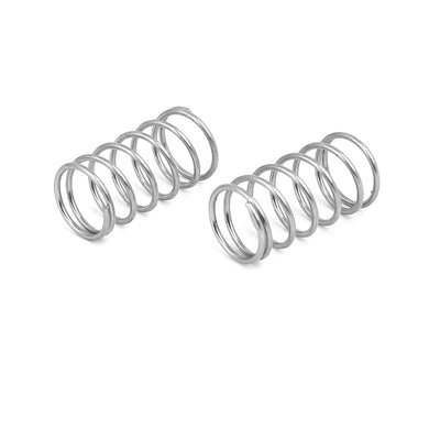 Harfington Uxcell 0.8mmx10mmx25mm 304 Stainless Steel Compression Springs Silver Tone 10pcs