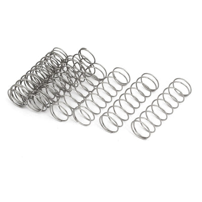 Harfington Uxcell 0.8mmx14mmx50mm 304 Stainless Steel Compression Springs 10pcs