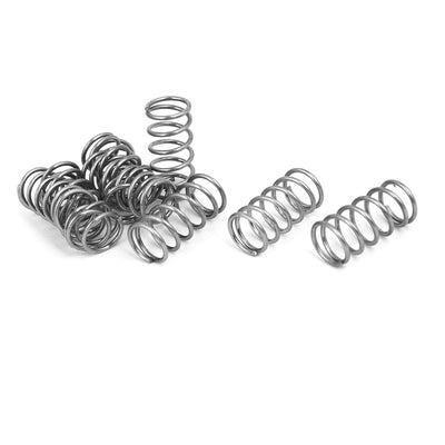 Harfington Uxcell 1mmx10mmx20mm 304 Stainless Steel Compression Springs Silver Tone 10pcs