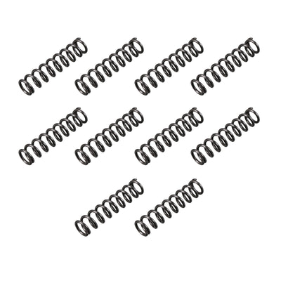 uxcell Uxcell 10Stk. Mikro Feder Druckfeder Federstahl Druckfedern Spiralfeder Stahlfeder 1,2mm Drahtdmr. 8mm Außendmr. 35mm freie Länge schwarz